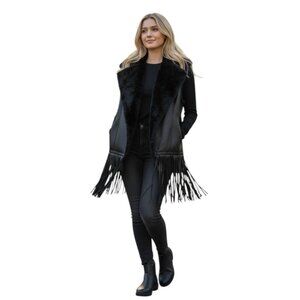 Marc New York by Andrew Marc | Faux Fur & Fringe Vest | Size XL NWT